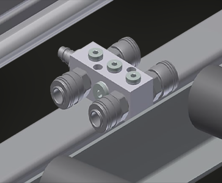 Assembly tables MS 4000 4-fold compressed air connection Someco